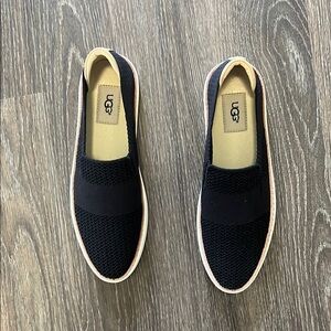 UGG Black and Cream Loafers Slip-Ons never worn
